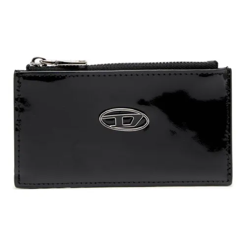 DIESEL Smooth Cow Leather Wallet Women's Black