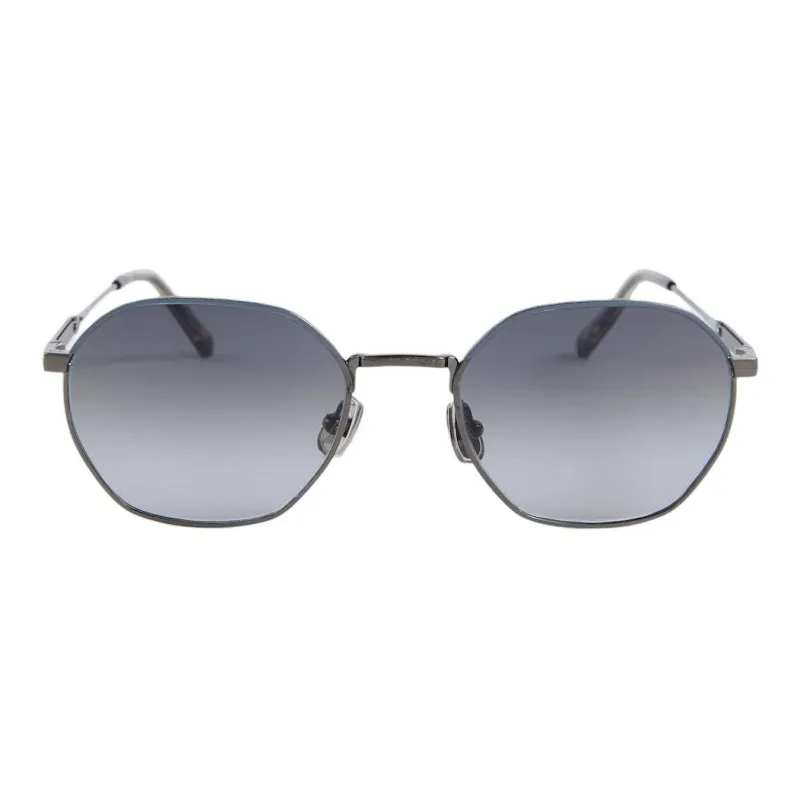 Brunello Cucinelli Acetate Irregular Shape Sunglasses Men's Silver-1