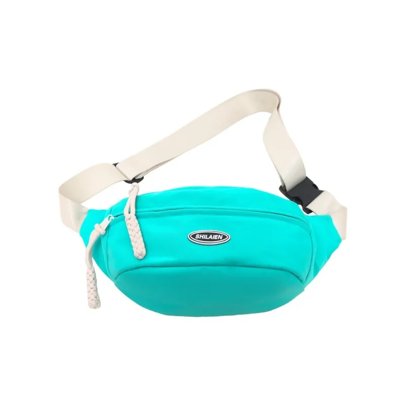 Huangmu Nylon Sling Bag Fanny Pack Crossbody Bags Unisex Black/Pink/Red/Ecru/Green-7