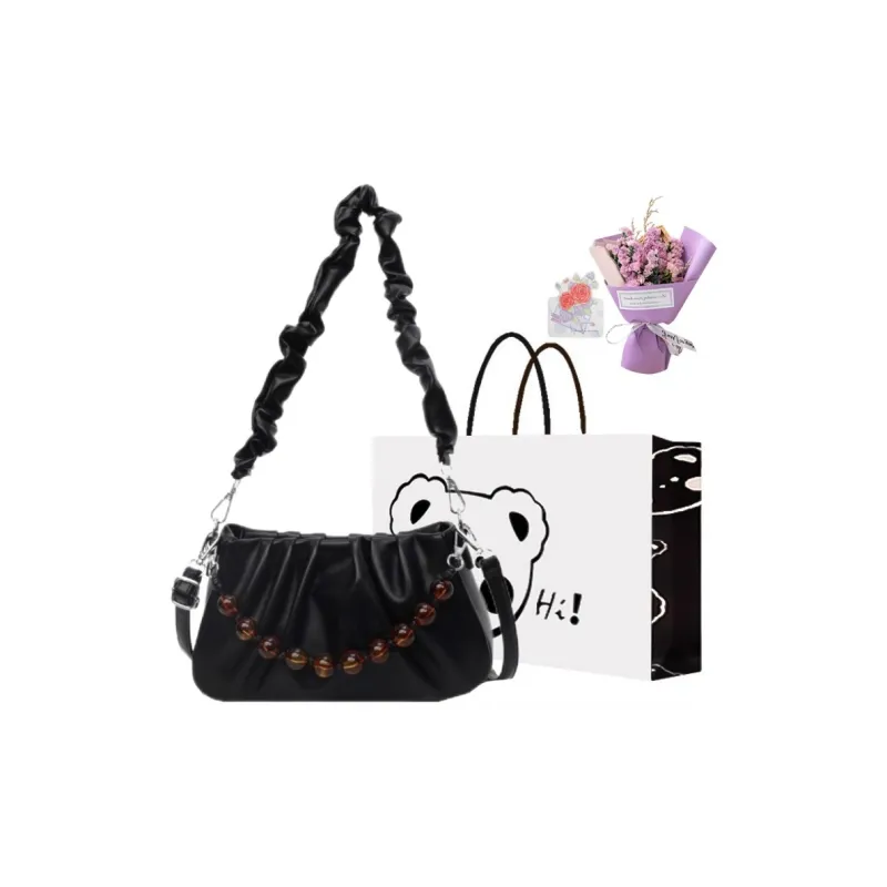 NX DOUGHNUT PU Crossbody Bag, Shoulder Bag Women's Ecru/Pink/Silver/Black-46