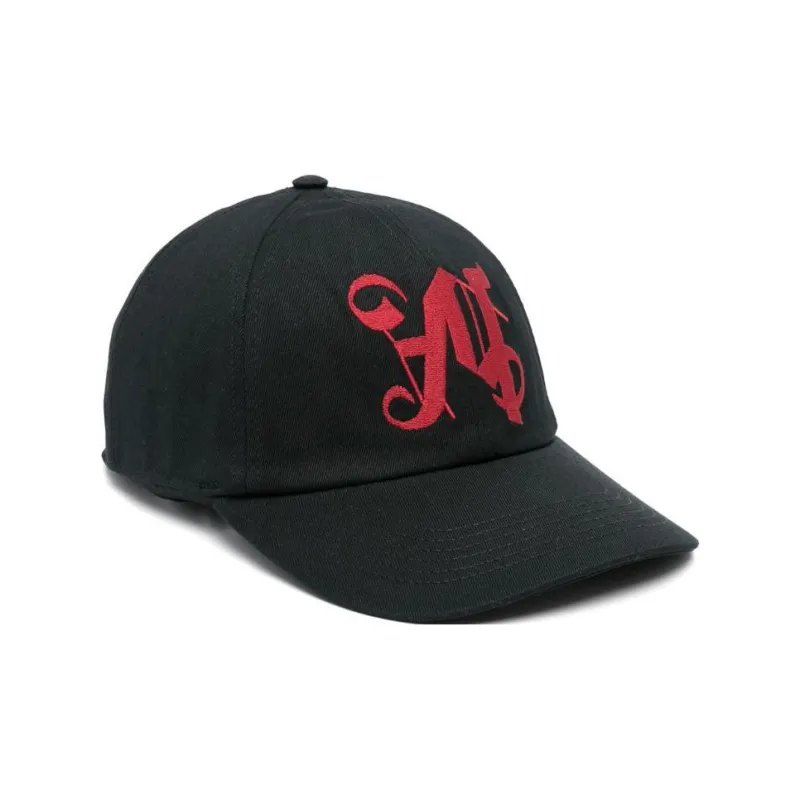 PALM ANGELS Logo embroidered Cotton Baseball Cap-1