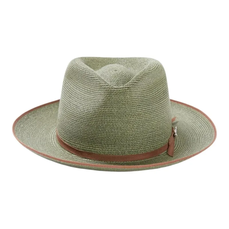 STETSON Satin Sheepskin Linen Sun Protection Hats Unisex Green-2