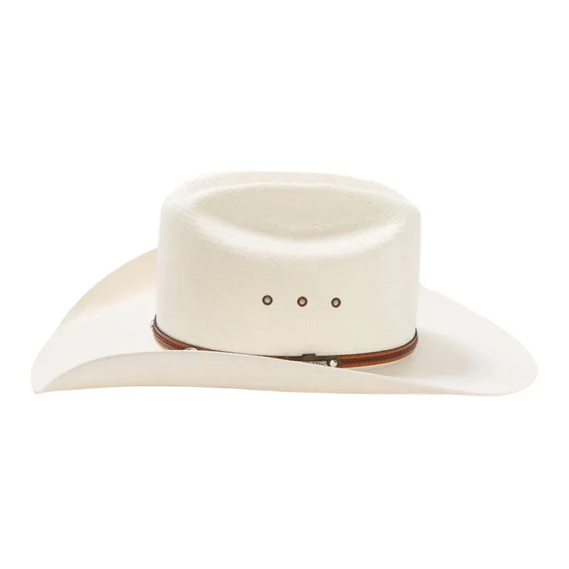 STETSON Silk Leather Sun Protection Hats Unisex White-2