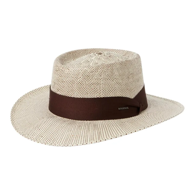 STETSON Raffia Sun Protection Hats Men's Brown-1