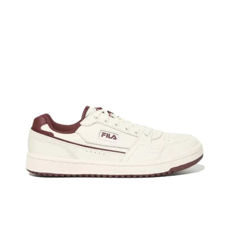 FILA Targa Low Top Skateboard Shoes Unisex White Red-1