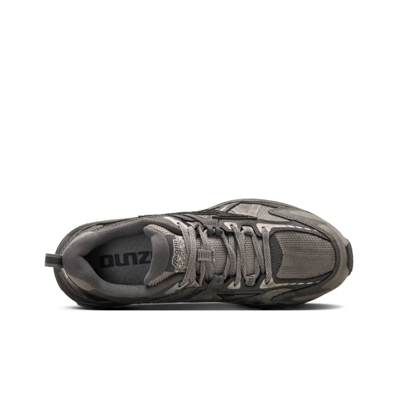 Mizuno Racer Trail Anti Slip And Wear Resistant Breathable Low Top Running Shoes Unisex Gray Black-3
