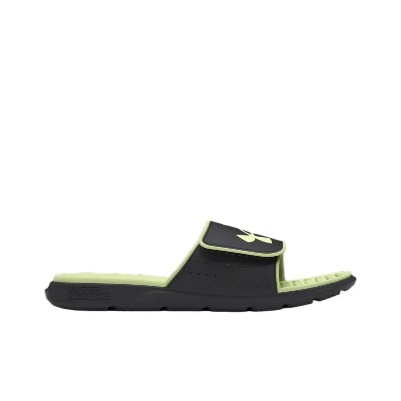 Under Armour Ignite Slip Resistant Slide Slippers Men's Gray Green-1