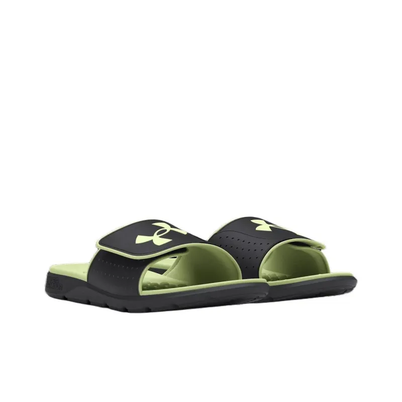 Under Armour Ignite Slip Resistant Slide Slippers Men's Gray Green-3