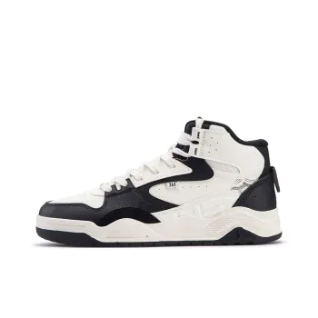 361° Xingran 4 Wear Resistant High Top Skateboard Shoes Men's White Black