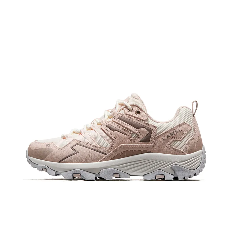 CAMEL Kunlun Mountain 2.0 Grip Cushioning Low Top Outdoor Shoes Women's White Pink Brown-0