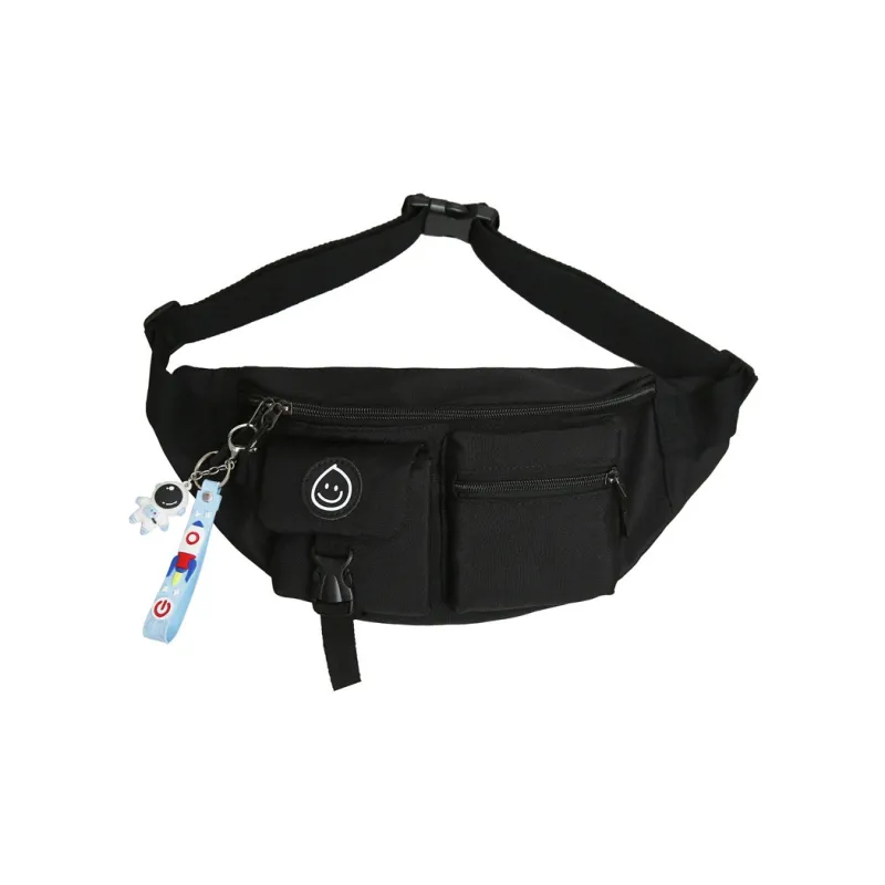 Huangmu Nylon Fanny Pack Crossbody Bag Sling Bag Regular Unisex Multicolor-0