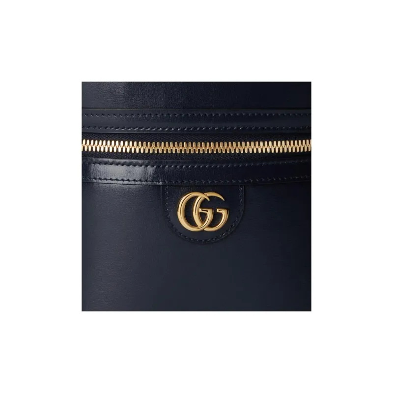 GUCCI Leather Handbag, Shoulder Bag, Crossbody Bag Mini Women's Dark Blue-7