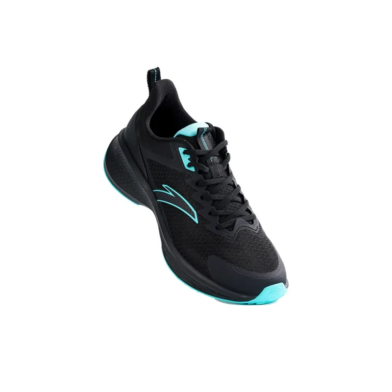Anta Cushioning Anti-Slip And Wear-Resistant Low-Top Running Shoes Men's Black Fluorescent Aqua Green-2