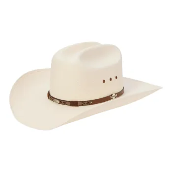 STETSON Straw Straw Genuine Leather Leather Sun Protection Hats Unisex Ecru
