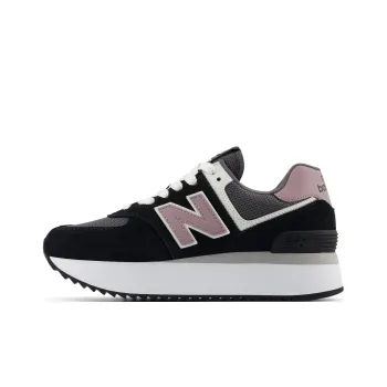 New Balance NB 574+ Anti Slip Wear Resistant Low Top Casual Running Shoes Women's Black