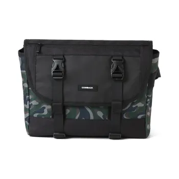 COMBACK Polyamide Messenger Bag Crossbody Bag Cycling Bag Medium Size Unisex Black
