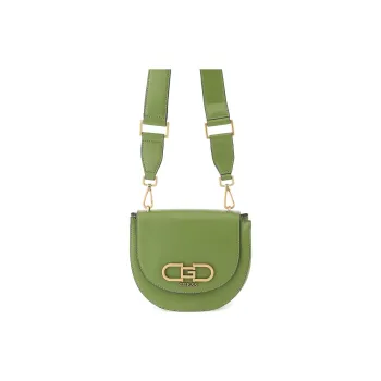 GUESS Polyurethane Saddle Bag Shoulder Bag Crossbody Bag Mini Women's Green