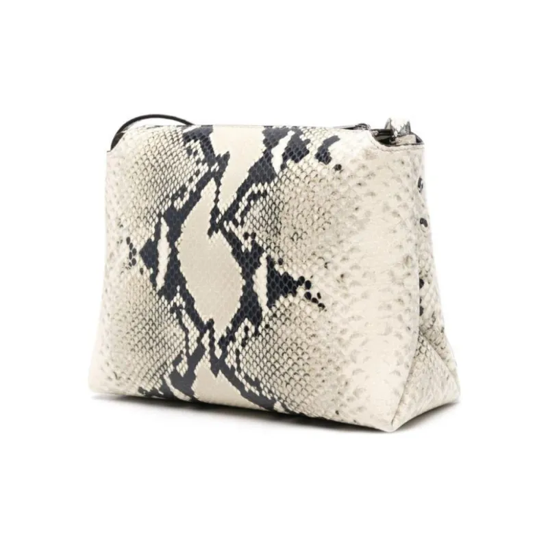 KHAITE Leather Shoulder Bag, Crossbody Bag Women's Beige & Multicolor-1