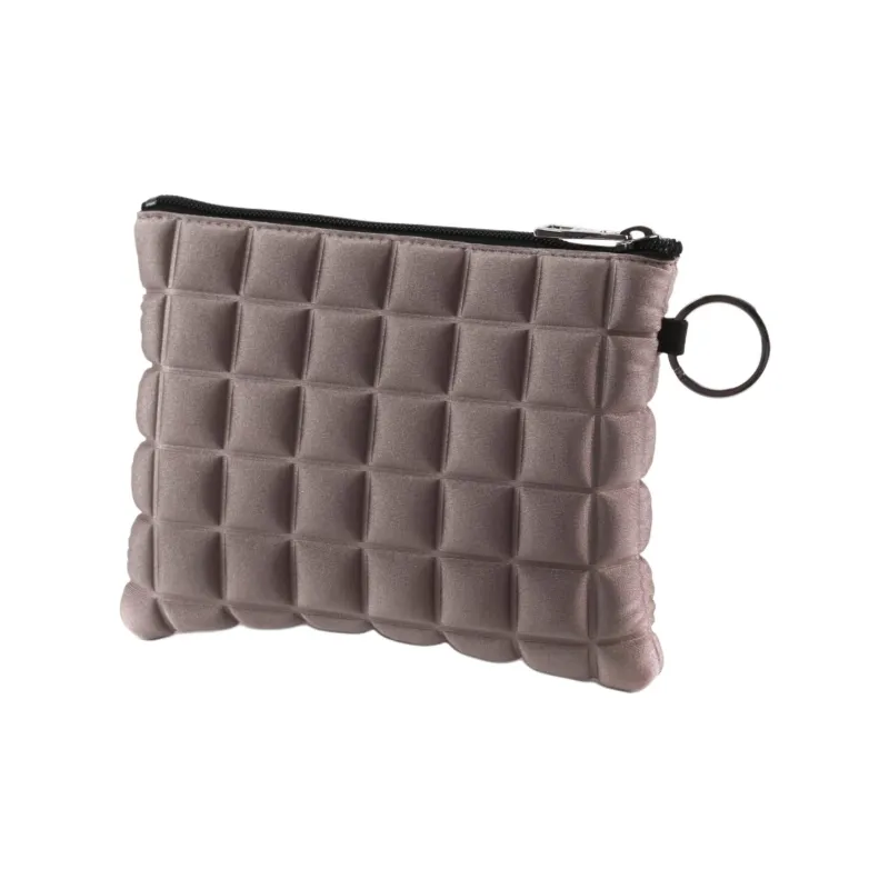 BPRIME 3D Cube Molded Fabric Wallet Mini Women's Light Coffee-1