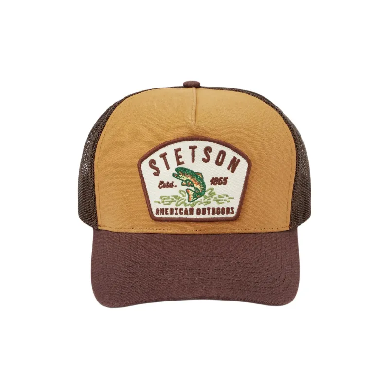 STETSON Polyester Cotton Baseball Caps Unisex Brown-1
