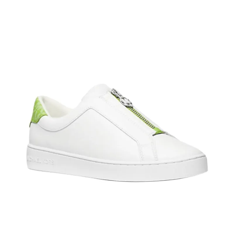 MICHAEL KORS Keaton Low-Top Skateboard Shoes Women's White Green-2