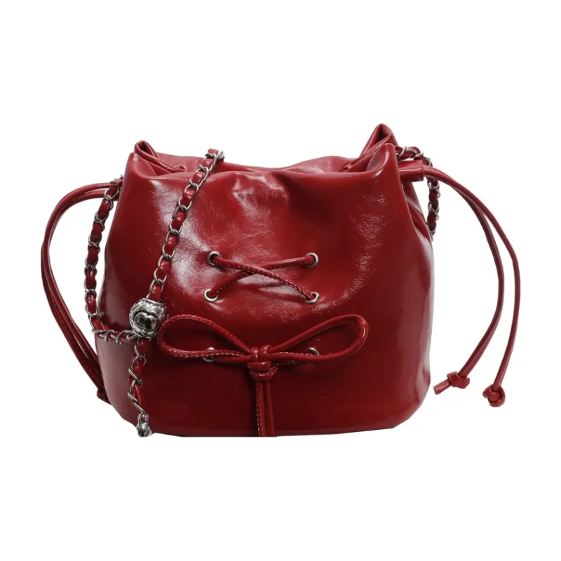OTA PU Shoulder Bag, Crossbody Bag Women's Ecru/Silver/Black/Red-18