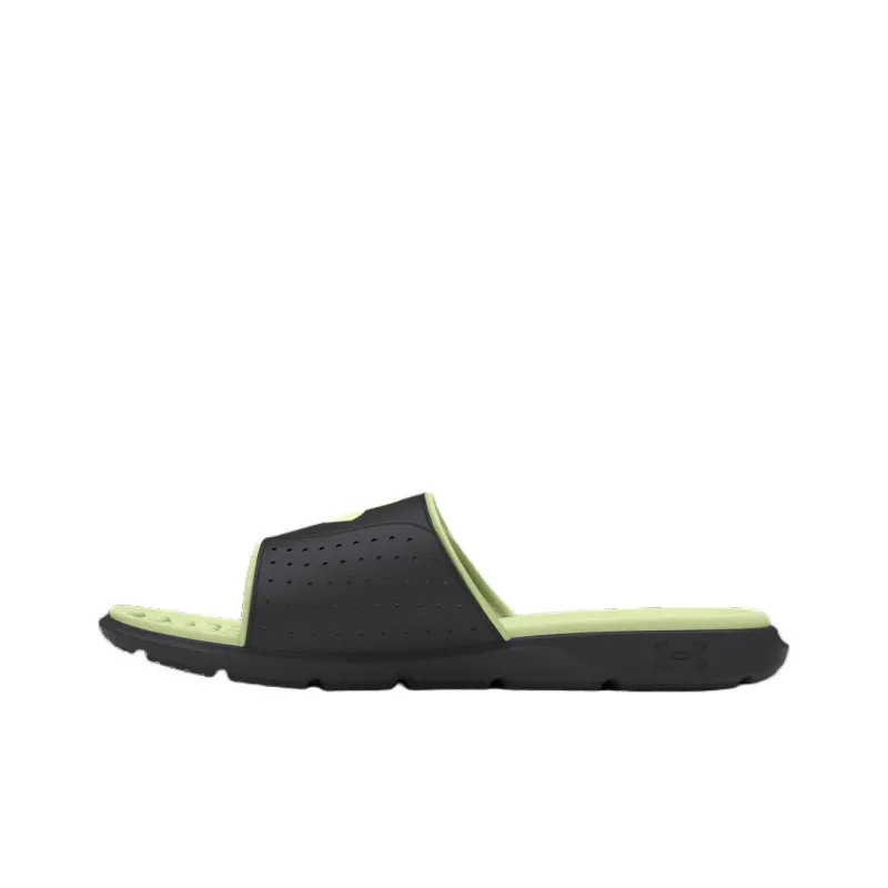 Under Armour Ignite Slip Resistant Slide Slippers Men's Gray Green-2