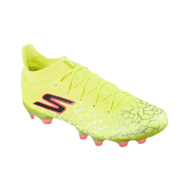 Skechers FG Rubber Long Studs Anti Slip Wear Resistant Soccer Shoes Unisex Yellow Black-2