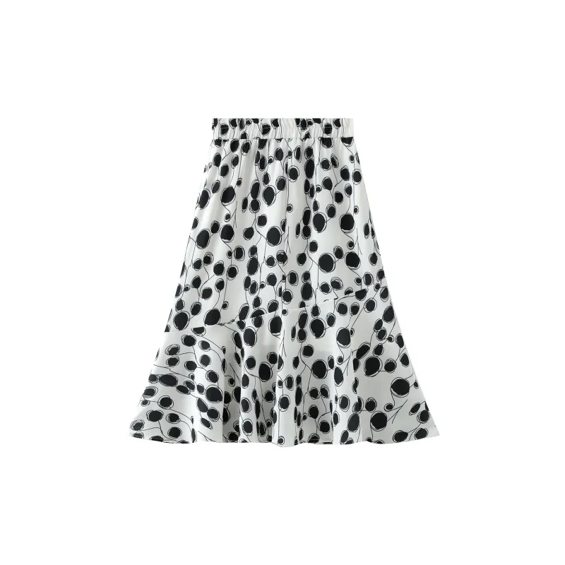 Jonah Anda Casual Long Skirt Women's White-1