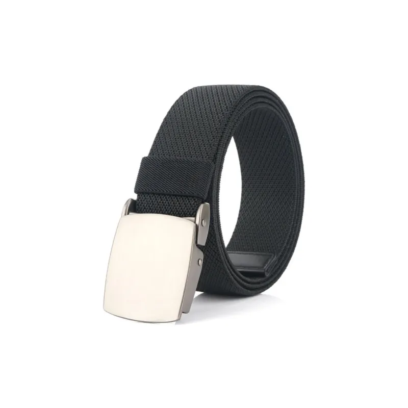 Emperor Penguin Metal Elastic Stretch Fabric Jeans Polyester Belt Men's Width 3.8cm-0