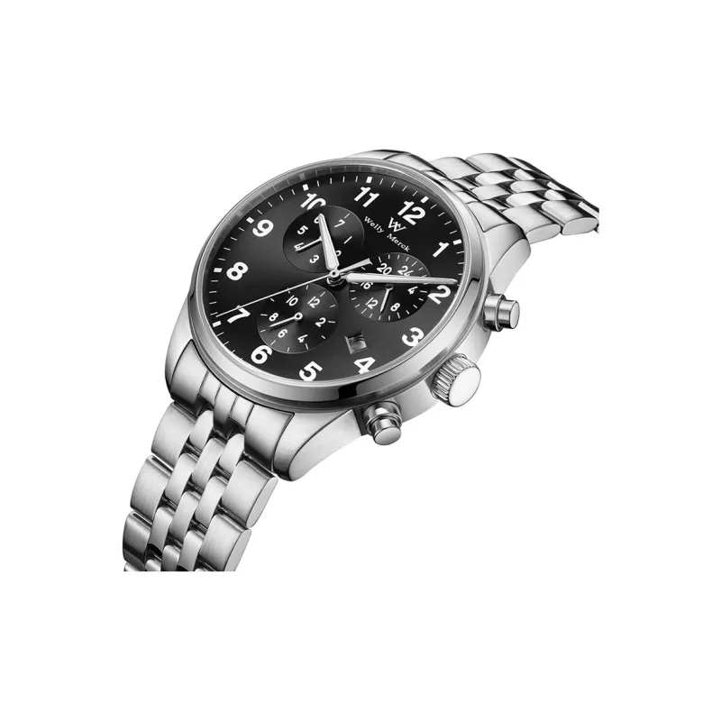 Welly Merck Automatic Mechanical Movement Watch Men's Watches Black Dial-3