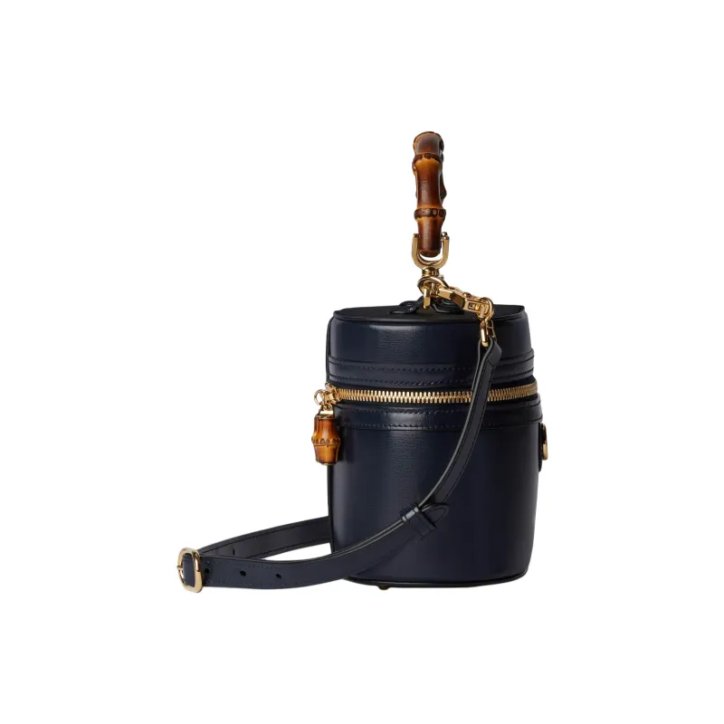 GUCCI Leather Handbag, Shoulder Bag, Crossbody Bag Mini Women's Dark Blue-2