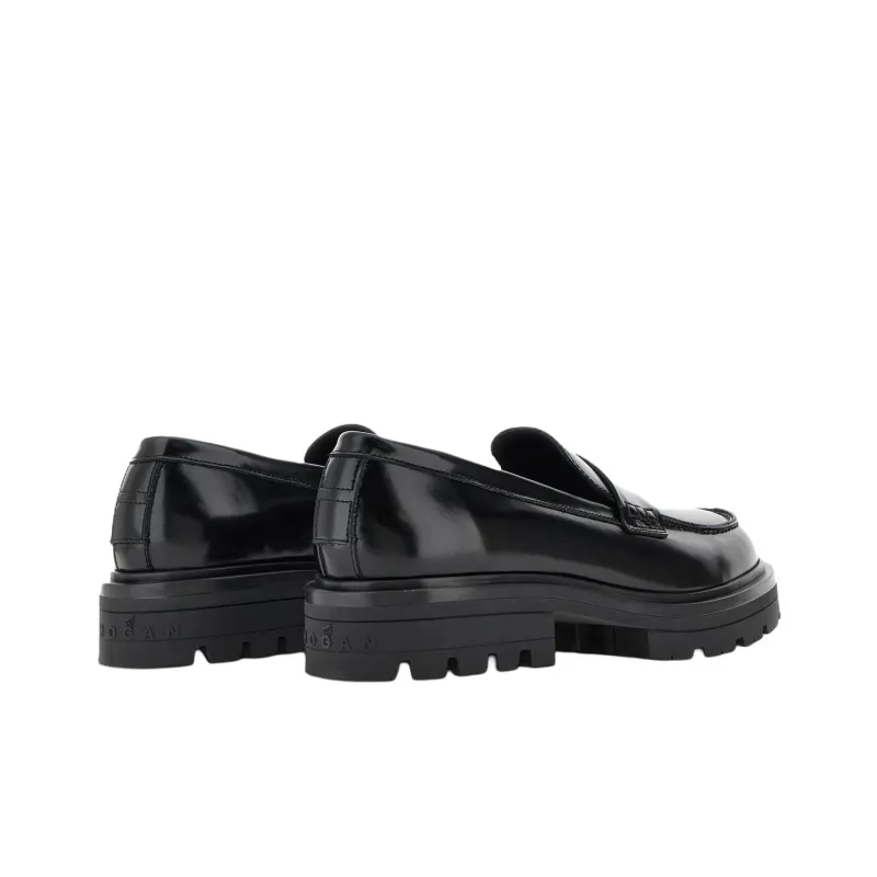 HOGAN H673 Round Toe Loafers-3