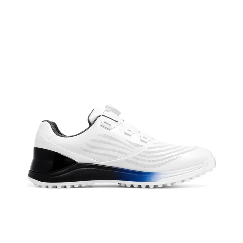 PGM Durable Breathable Low Top Golf Shoes Men's White Black Blue-1