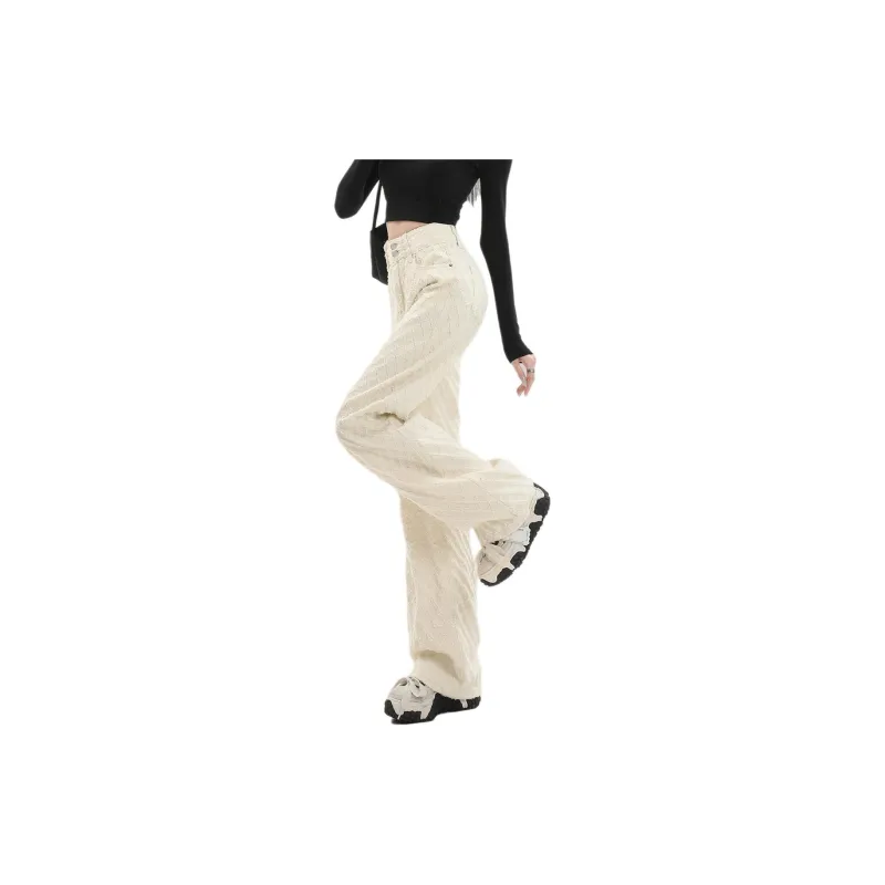 Weixi Jeans Women's Beige Apricot-6