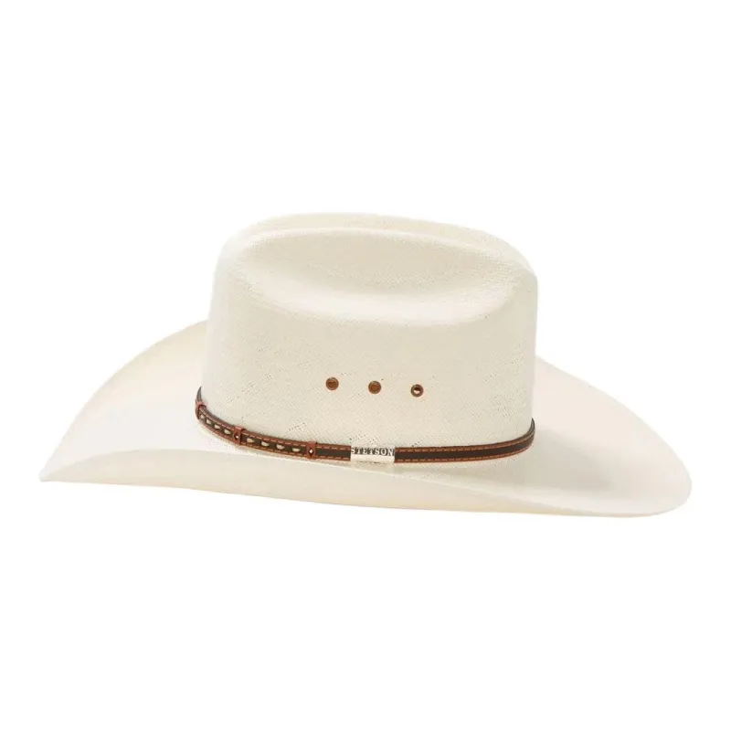STETSON Straw Sun Protection Hats Unisex White-1