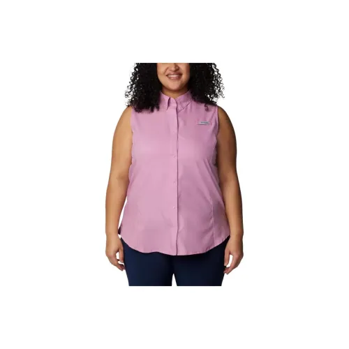 Columbia PFG Tamiami Shirts Women's Purple