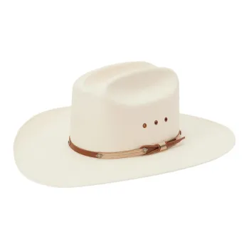 STETSON Straw Leather Sun Protection Hats Unisex Ecru