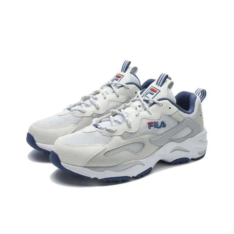 FILA Tracer Durable Breathable Lightweight Low Top Casual Shoes Men's White Gray-2