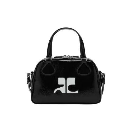 COURREGES Reedition Bowling Zip Up Top Handle Bag