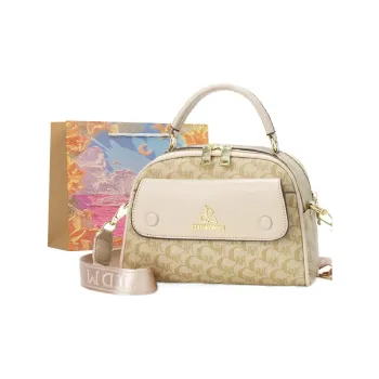 BRINCH Pu Handbag, Shoulder Bag, Crossbody Bag Regular Women's Brown/Ecru/Pure Black/Pure White