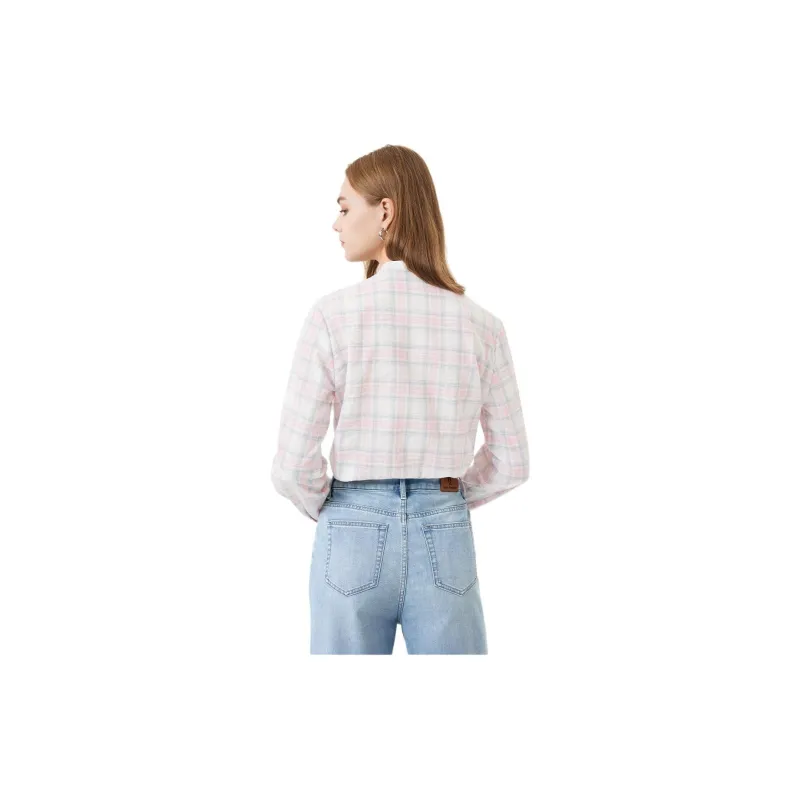 Hush Puppies Shirt Women's Pink White-1
