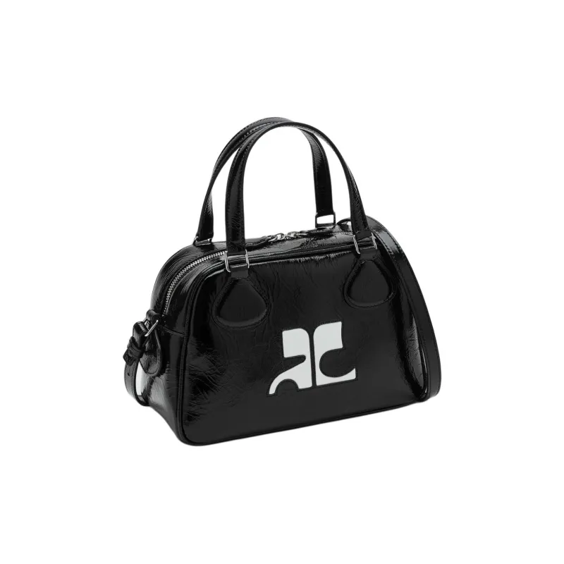 COURREGES Reedition Bowling Zip Up Top Handle Bag-1