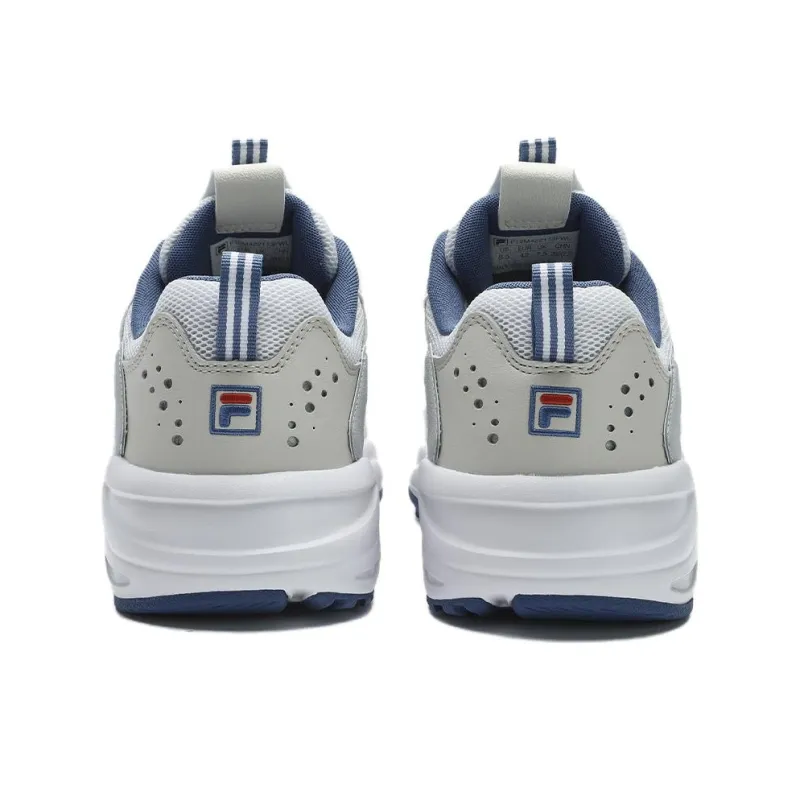 FILA Tracer Durable Breathable Lightweight Low Top Casual Shoes Men's White Gray-6