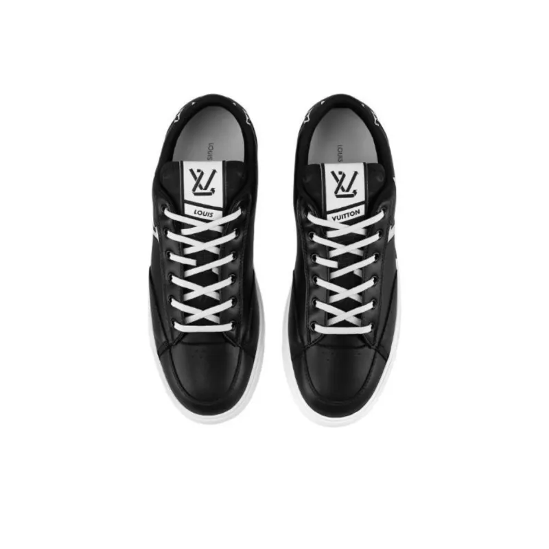 LOUIS VUITTON Charlie Low Top Stylish Skateboarding Shoes Men's Black-3