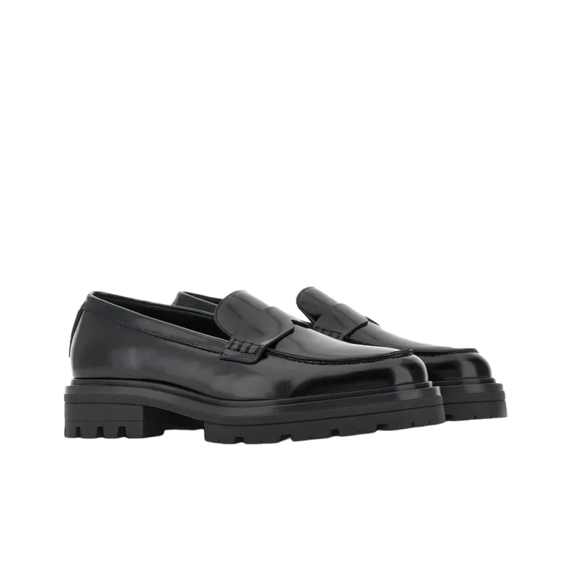 HOGAN H673 Round Toe Loafers-2