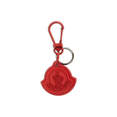 Moncler Leather Keychains Men's Red