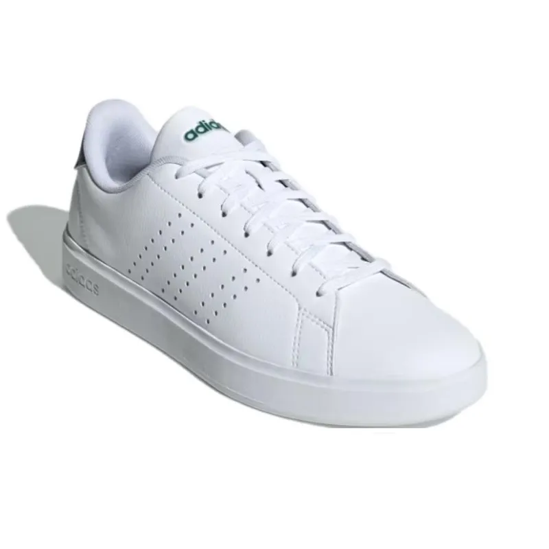 Adidas ADVANTAGE 2.0 Anti Slip Wear Resistant Low Top Skateboard Shoes Men's White Green-2