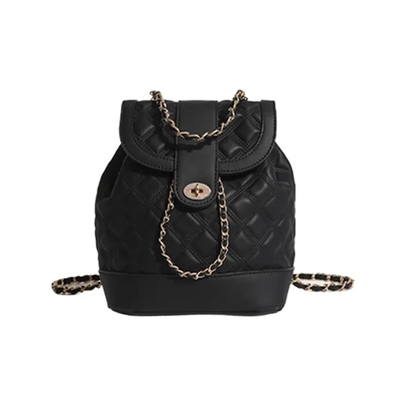 CARTELO PU With Polyester Backpack Regular Women's Black/White/Pink-0