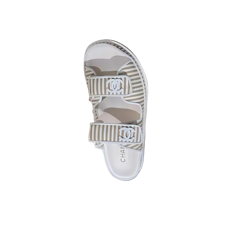 CHANEL Slip-Resistant Slide Slippers Women's Ecru-4